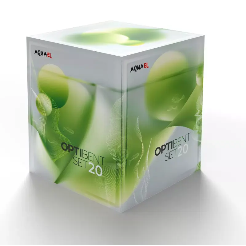 AquaEl Akvarie Opti Bent Hvid 20 Liter